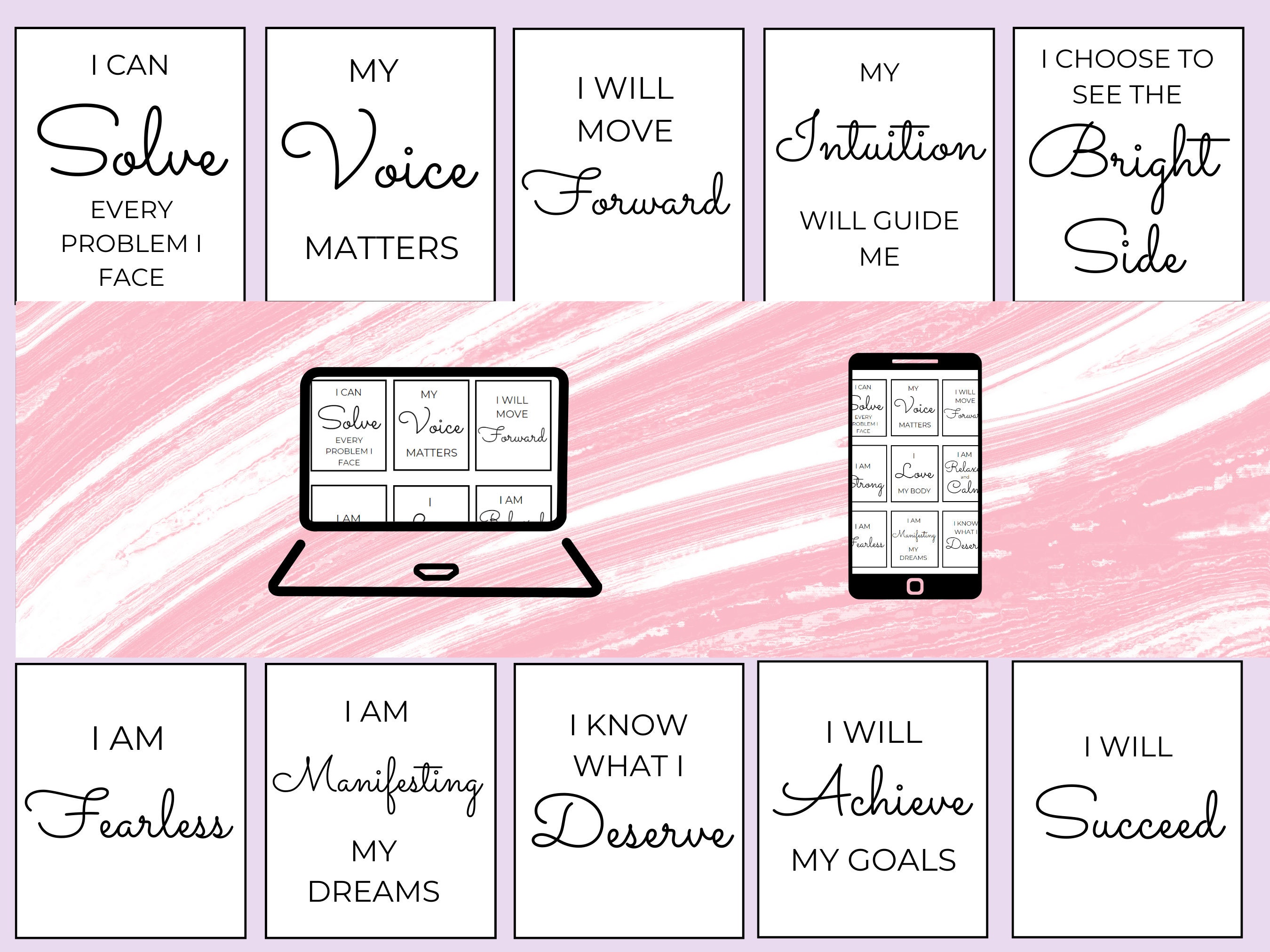 99 DIGITAL Positive Affirmation Cards, Daily Affirmations, Self Love ...