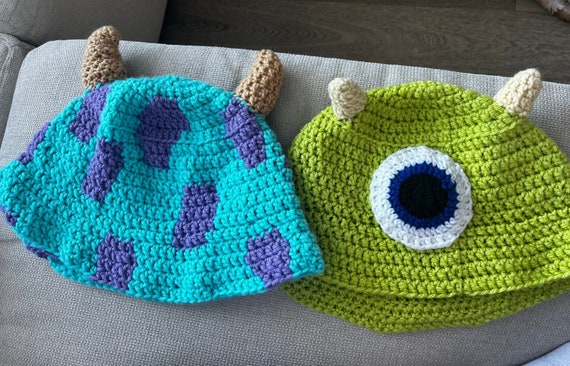 Mike and Sully Crochet Bucket Hat