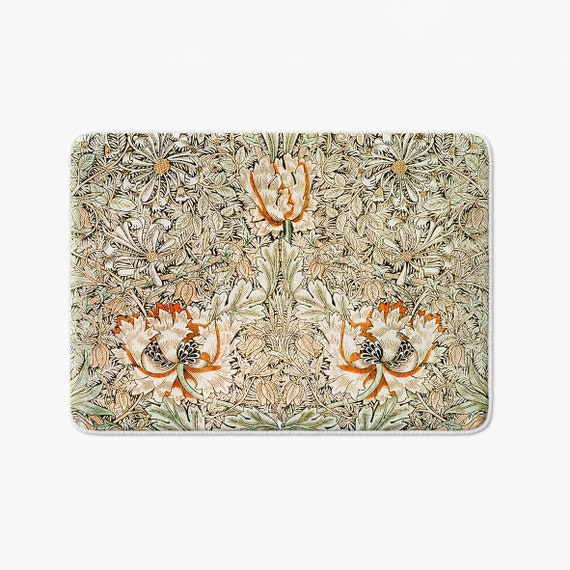 Bath Mat William Morris Memory Foam Honeysuckle Bathroom Art, Non Slip Shower  Mat, Large Soft Bath Mat, Bathroom Decor, Gifts 