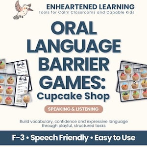 Jogo de barreira da loja de cupcakes: atividade de fala e linguagem para imprimir
