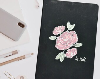 Be Still Hand Painted Leatherette Journal