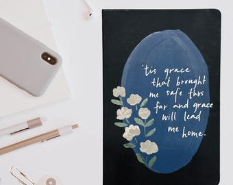 Amazing Grace Hand Painted Leatherette Journal