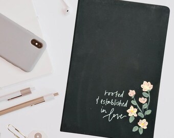 Rooted & Established in Love Hand Painted Leatherette Journal