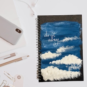 Drift Away Hand Painted Spiral Notebook Journal