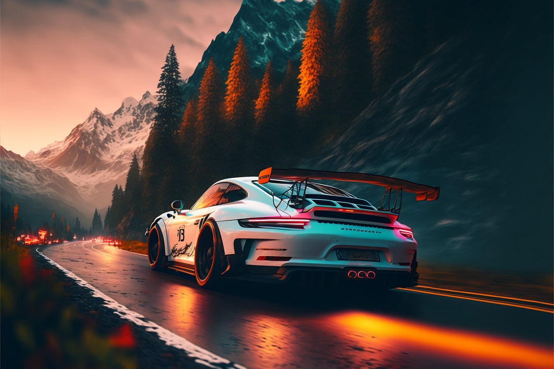 Porsche Digital Art, Wallpaper, Digital Download - Etsy