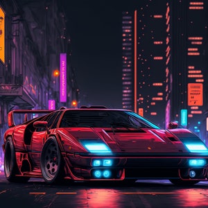 Ferrari F40 Wallpaper, Car Wallpaper, Digital Art