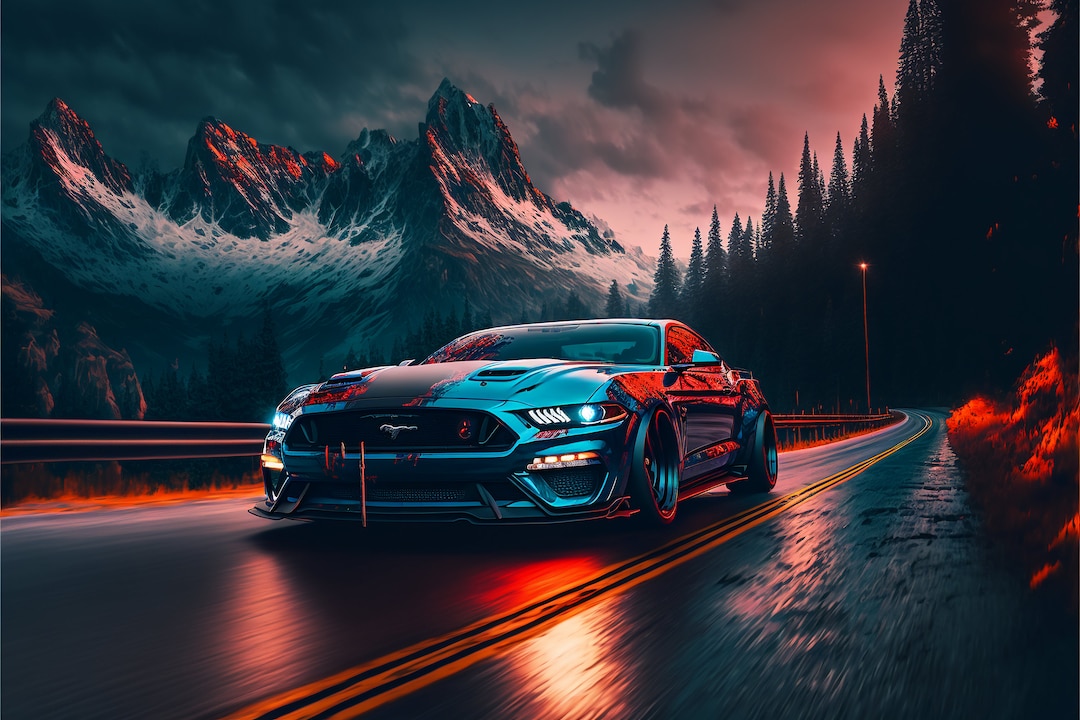 Mustangs Are Cool Mustang Art Mustang Wallpaper Etsy