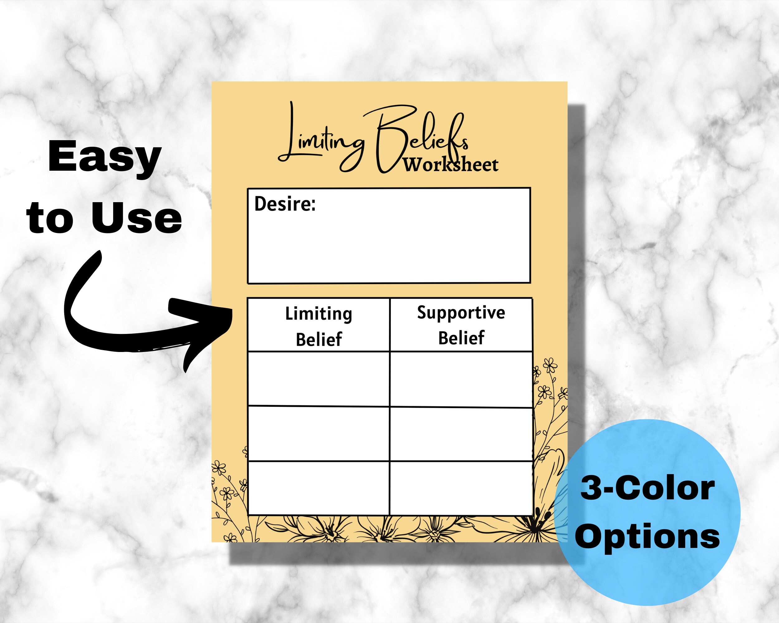 Limiting Beliefs Worksheet, Overcoming Limiting Beliefs Worksheet, What ...