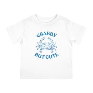 Crabby but Cute Infant Jersey Tee, Baby Crab T-Shirt, Cute Kids Shirt, Toddler Gift, Summer Clothing