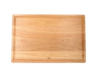 Chef Remi Wood Chopping Board with Juice Canal | Large 40 x 25cm - 1 Yr Warranty - Solid Wood | Meat Board | Bread Board | Cutting Board