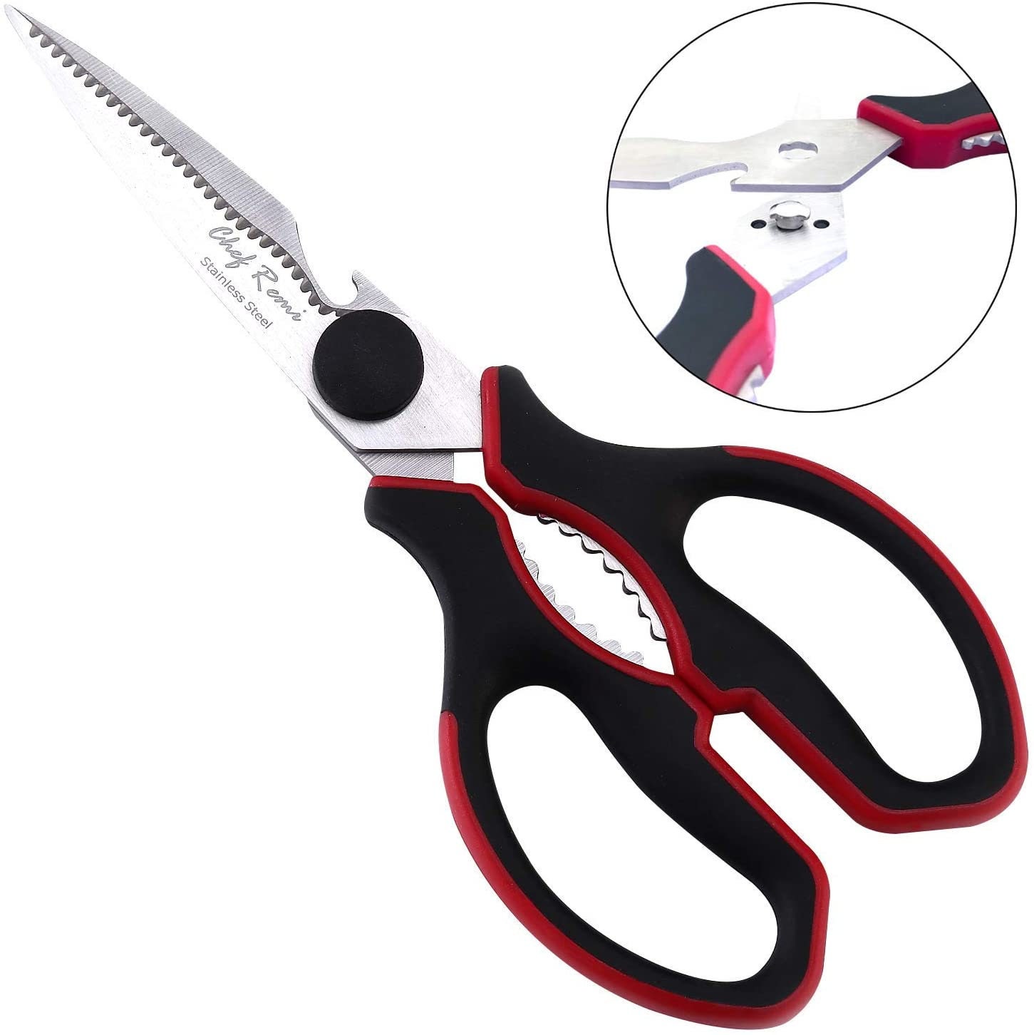Kitchen Scissors for Meat Fish Plant and Gardening Serrated Detachable Food  Kitchen Shears for Food Meat Fish and Plants 