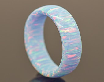 Solid Cornflower Blue Bello Opal Ring