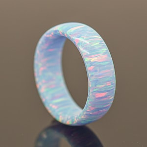Solid Cornflower Blue Bello Opal Ring