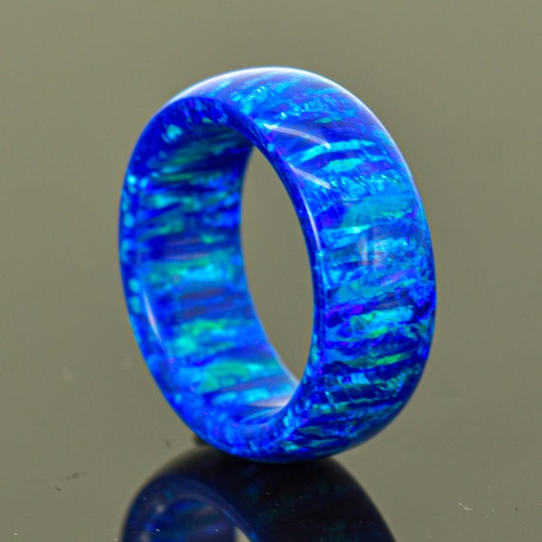 Solid Sleepy Blue Bello Opal Ring