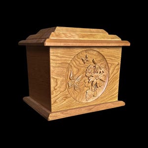 Handmade butterfly memorial urn, cremation urn