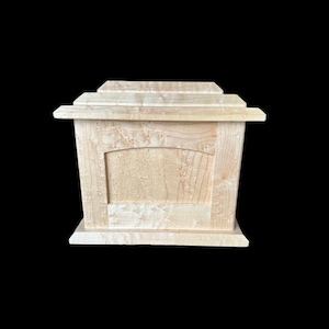 Mission Style Cremation Urn, Birds Eye Maple