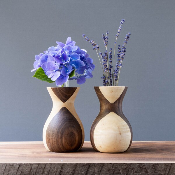 Wood Bud Vase Etsy