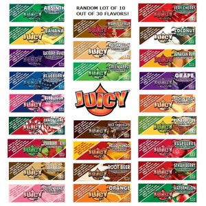 Juicy Jays Rolling Papers 10 Pack Variety Sampler 1.25 Assorted Flavors