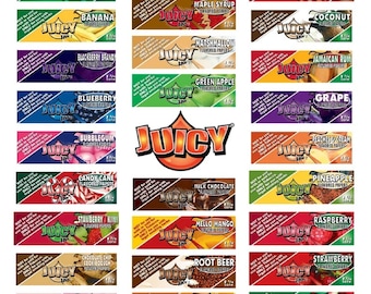 Juicy Jays Rolling Papers 10 Pack Variety Sampler 1.25 Assorted Flavors