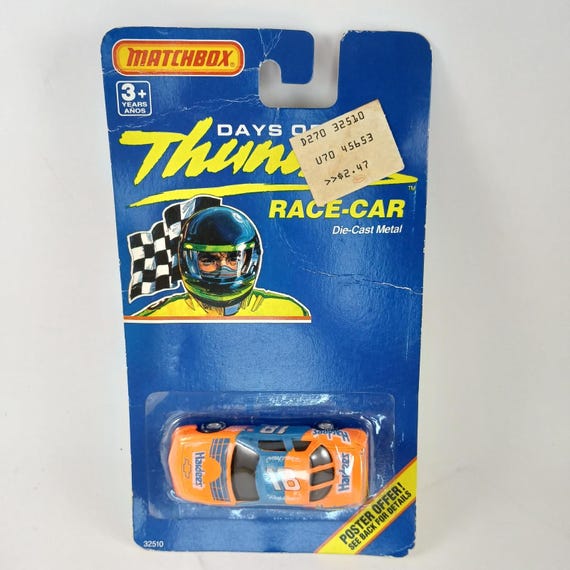 1990 Matchbox Days of Thunder Race Car #18 Hardee's Die Cast