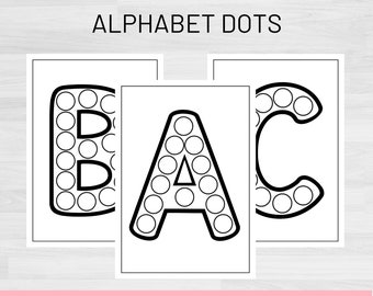 Alphabet Dot Marker Printables: ABC Dot Activities (Digital Download)