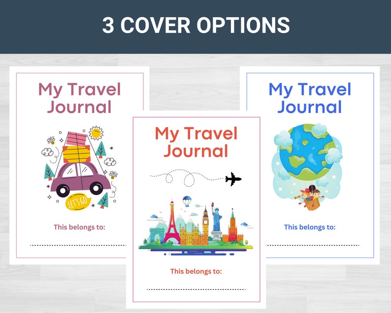 Travel Journal Printable Travel Journal Kids Travel - Etsy