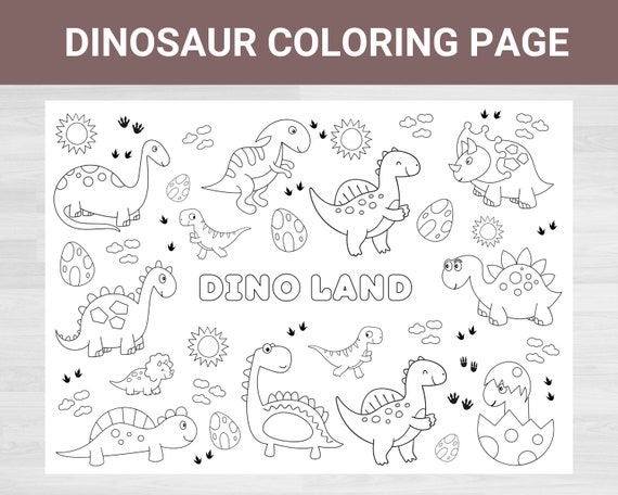 Livre de Coloriage Dinosaure Pour Enfants 6 ans + Cahier de Coloriage  Dinosaure - 82 pages Format 21,5 x 21,5 cm