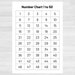 Printable Number Line 0-50 Number Line Printable Counting to 50 ...