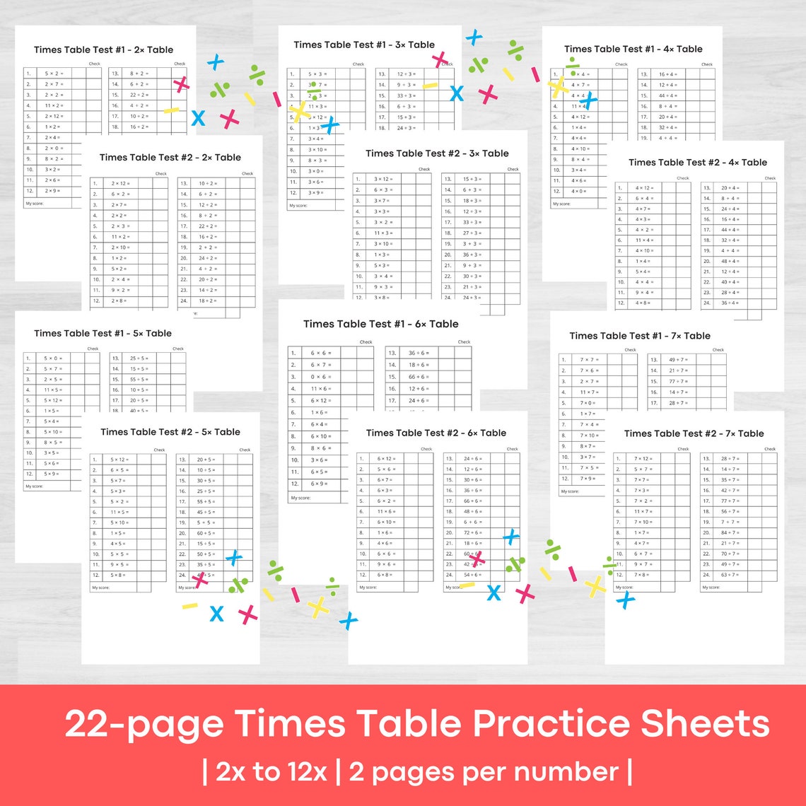 Times Table Multiplication Worksheets Time Tables Printable Times Table ...