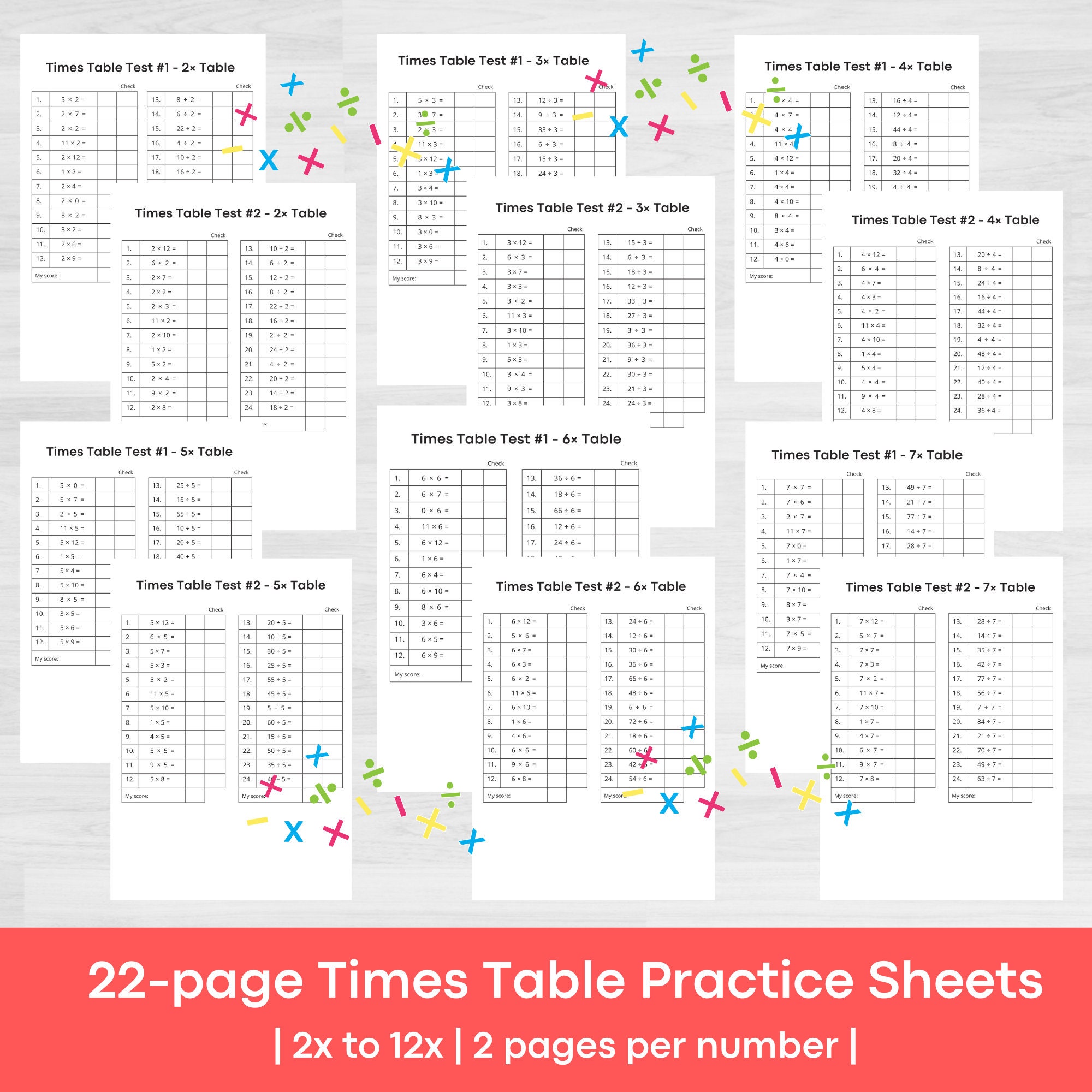 Times Table Multiplication Worksheets | Time Tables Printable | Times ...