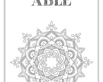 August and School-Themed Coloring Book and Planner, Mandalas - 33-Page  Printable PDF for Adults and Children