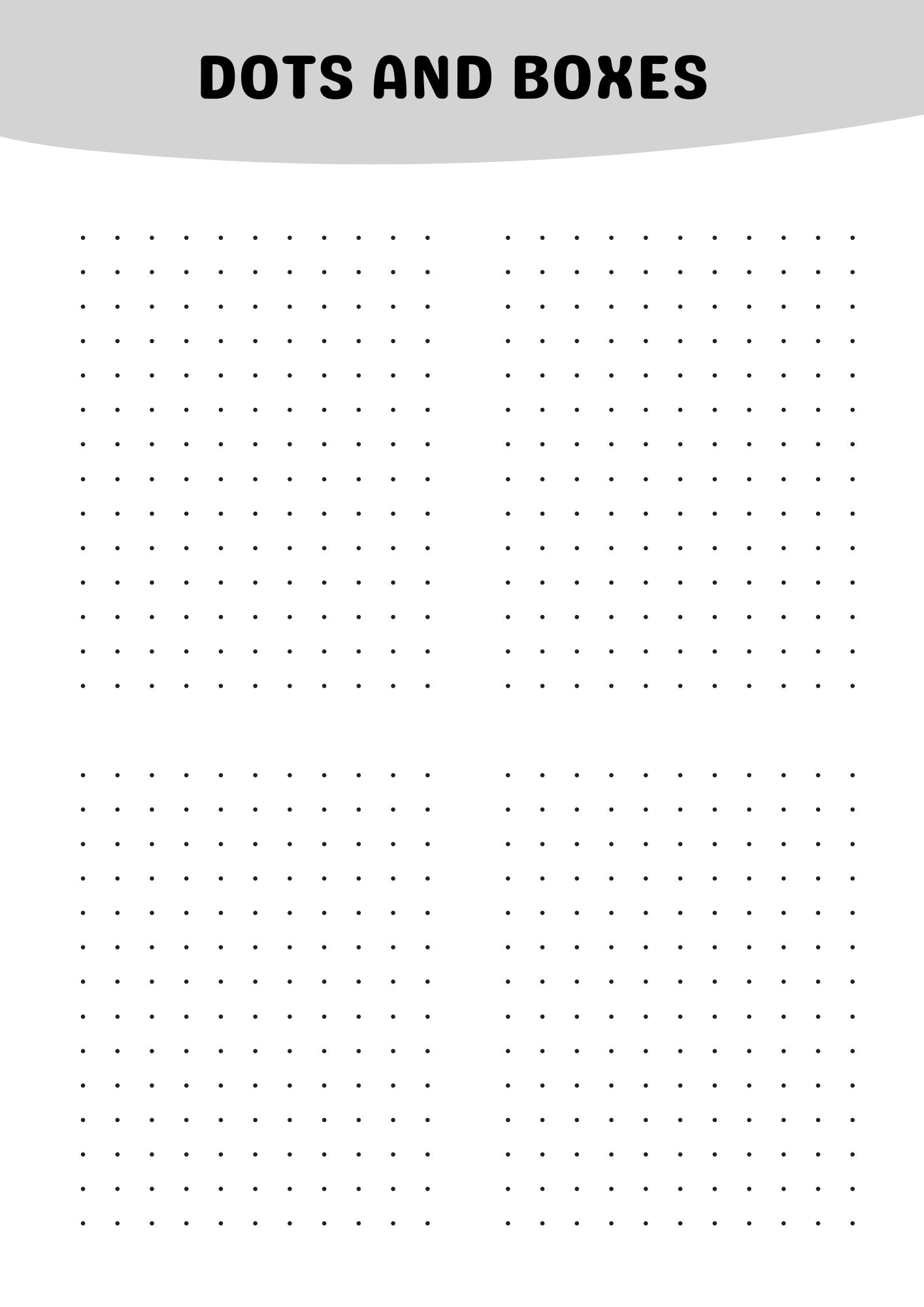 Dots and Boxes Dots and Boxes Printable Dots and Boxes - Etsy