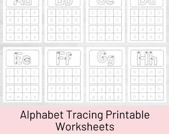 Alphabet Tracing Worksheets: Handwriting Practice (Digital Download)