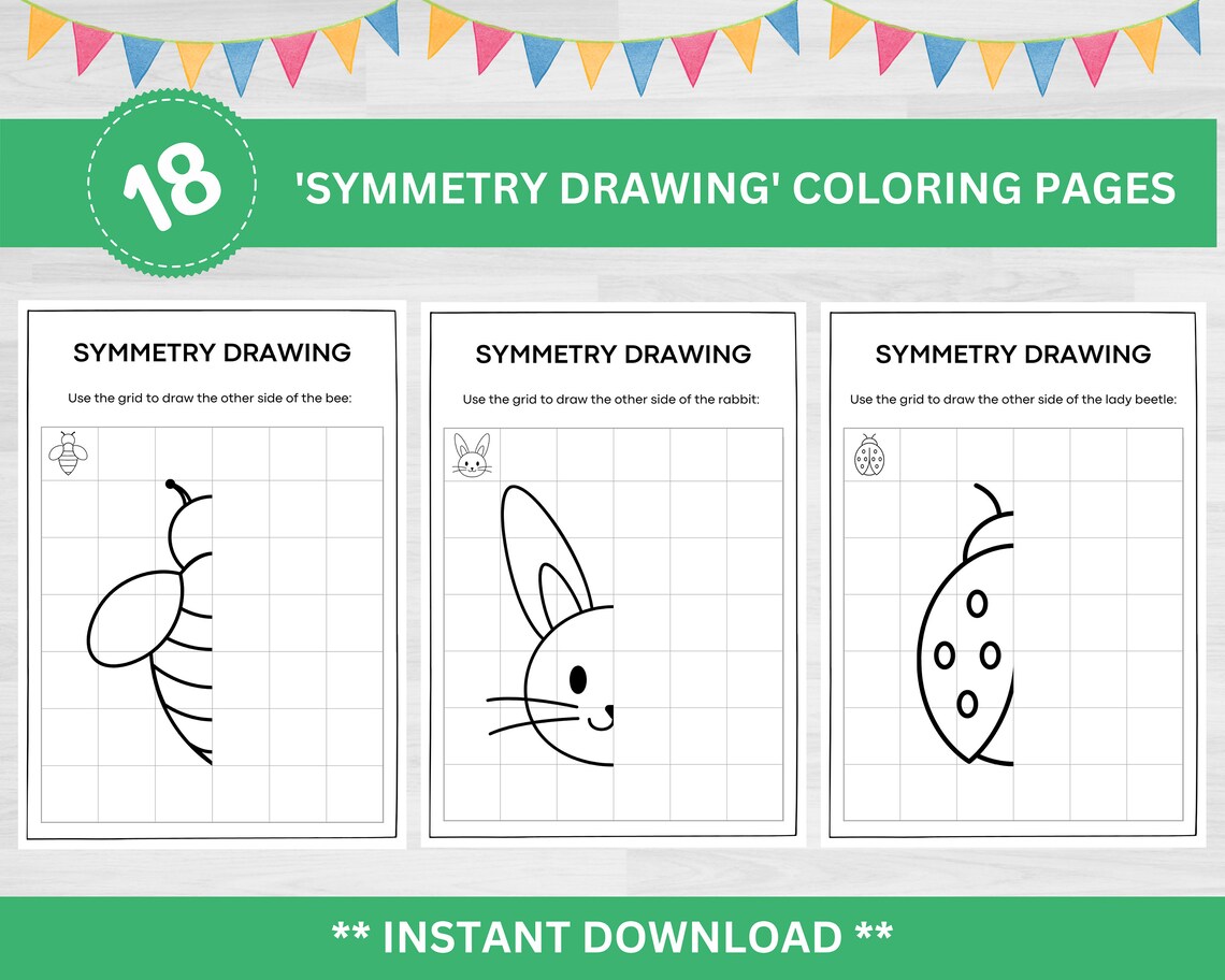 Symmetry Drawing Lines of Symmetry Activities Symmetry Drawing Coloring ...