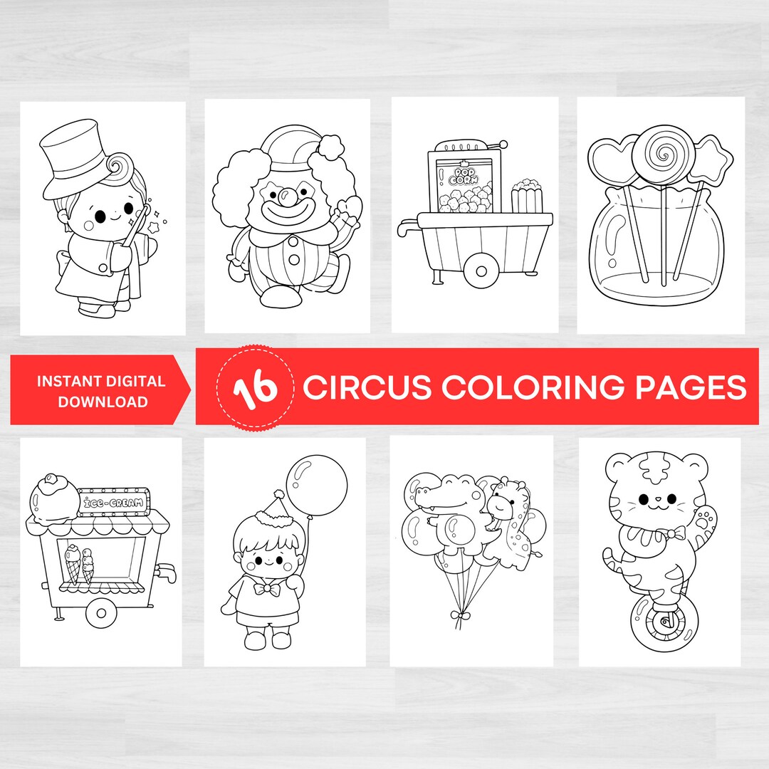 Circus Coloring Book Circus Coloring Pages Printable Coloring Pages ...