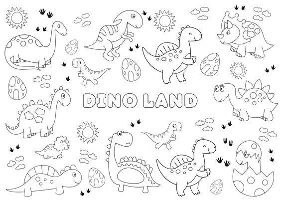 Coloriages de dinosaures Coloriage dinosaure Livre de coloriage dinosaure  Feuilles de coloriage imprimables Coloriage pour les enfants Imprimables de  dinosaures -  France
