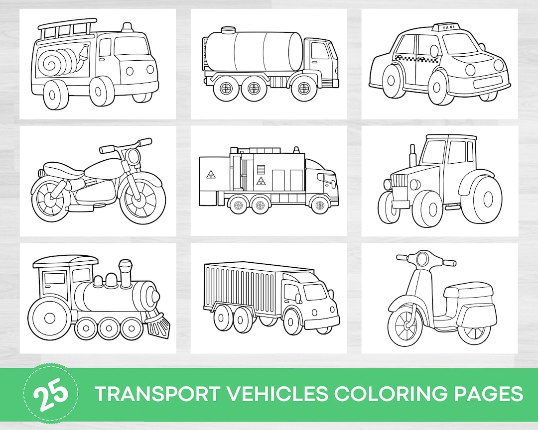 Buy Transport Vehicles Coloring Pages Transport Vehicle Coloring