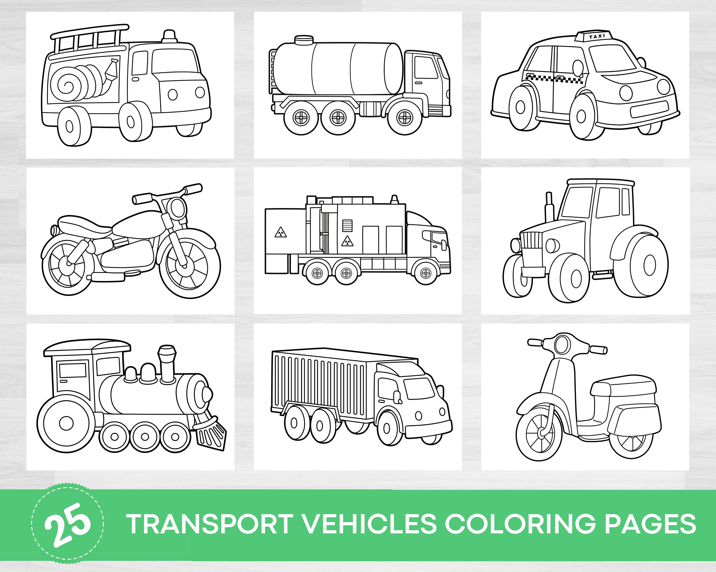 22+ Transportation Coloring Sheets