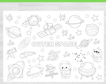 Outer Space Coloring | Outer Space Printable | Space Coloring | Space Printable | Coloring Pages | Colouring Pages for Kids | Coloring Book