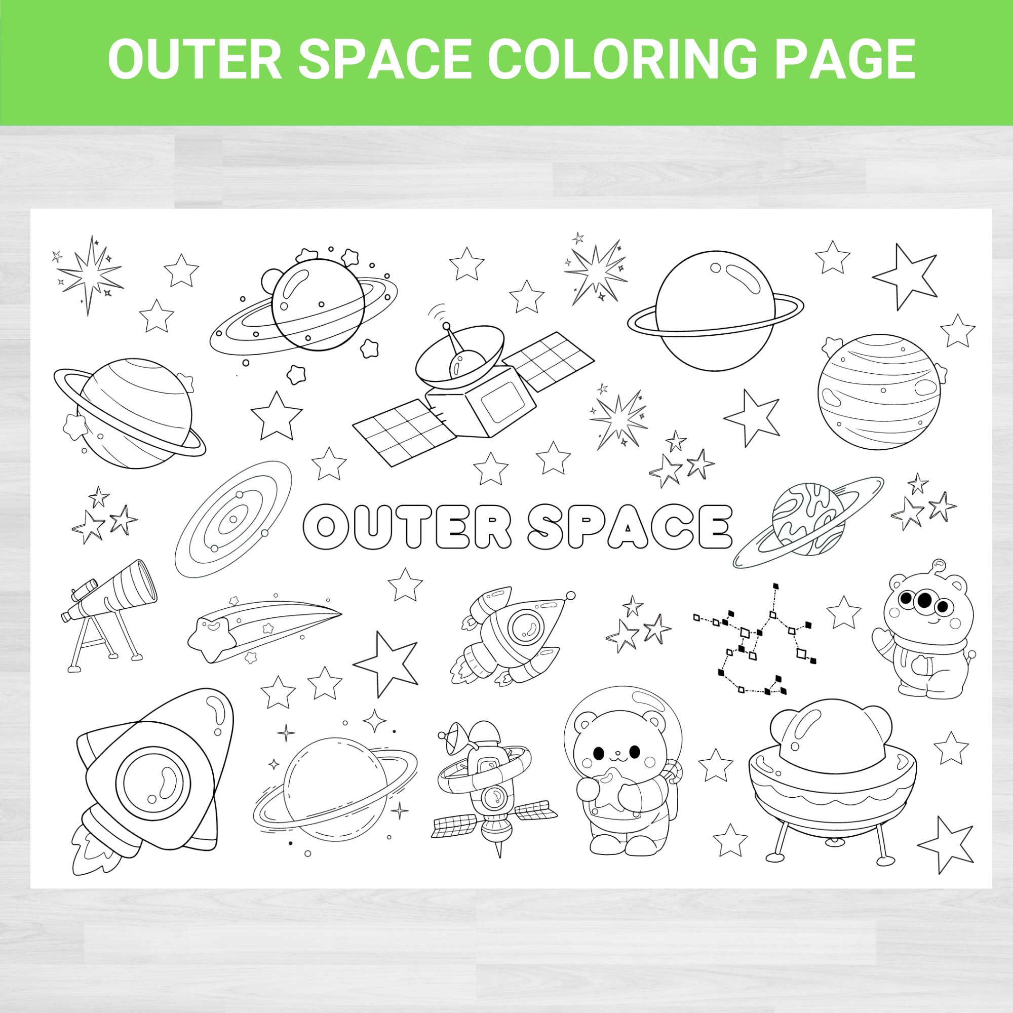 Outer Space Coloring Pages For Preschoolers