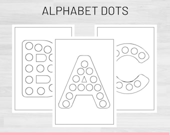 Alphabet Dot Marker Printables: ABC Dot Activities (Digital Download)