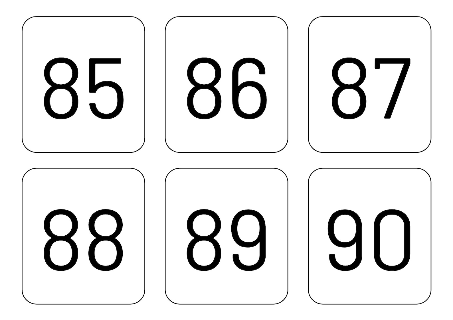 Tarjetas didácticas de los números del 1 al 100 / Contar hasta 100