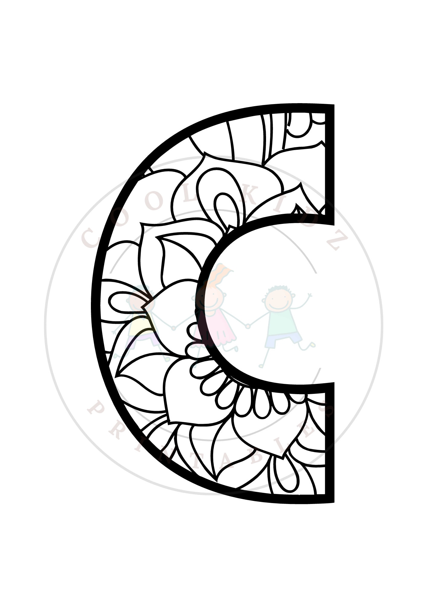 Mandala Alphabet Coloring Pages Mandala Alphabet Letter Coloring