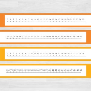 Number R Line Ruler Printable Number Line 0-50: Teacher Classroom Homeschool Resource ...