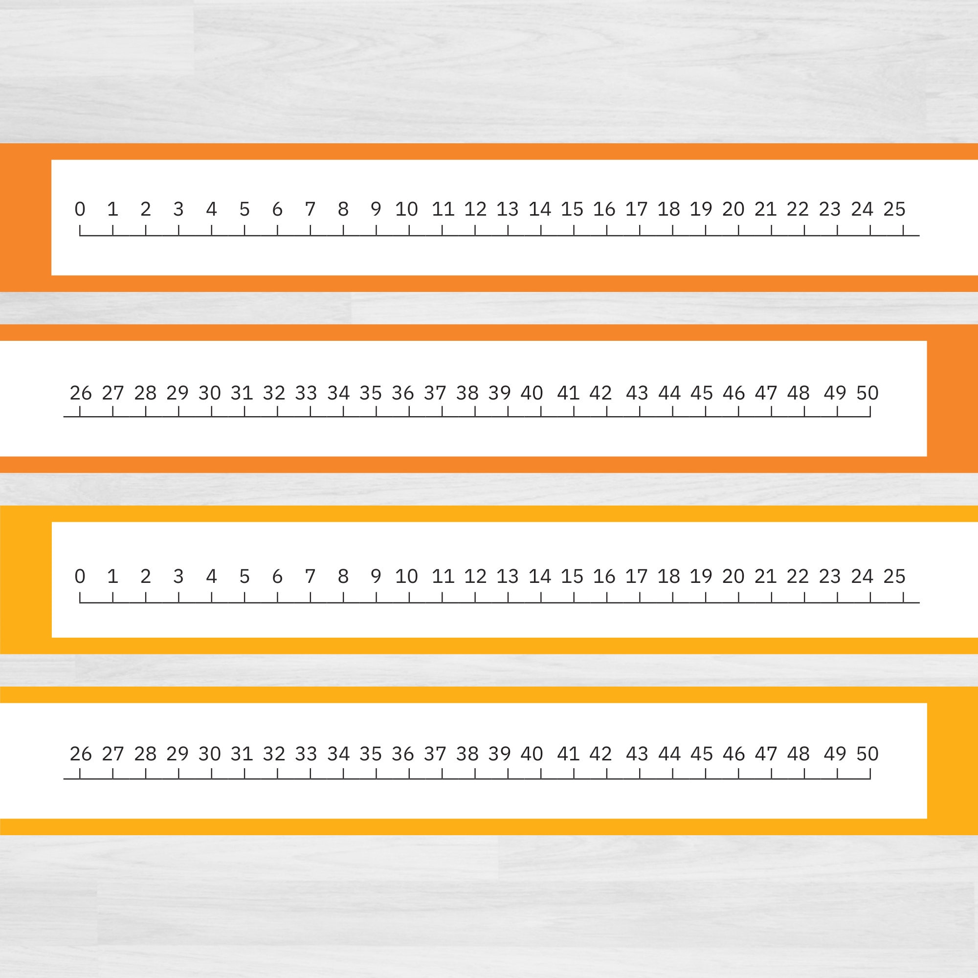 Number Line 0 50