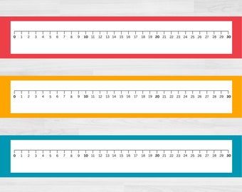 Printable Number Line 0-30: Teacher Classroom Homeschool Resource (Digital Download)
