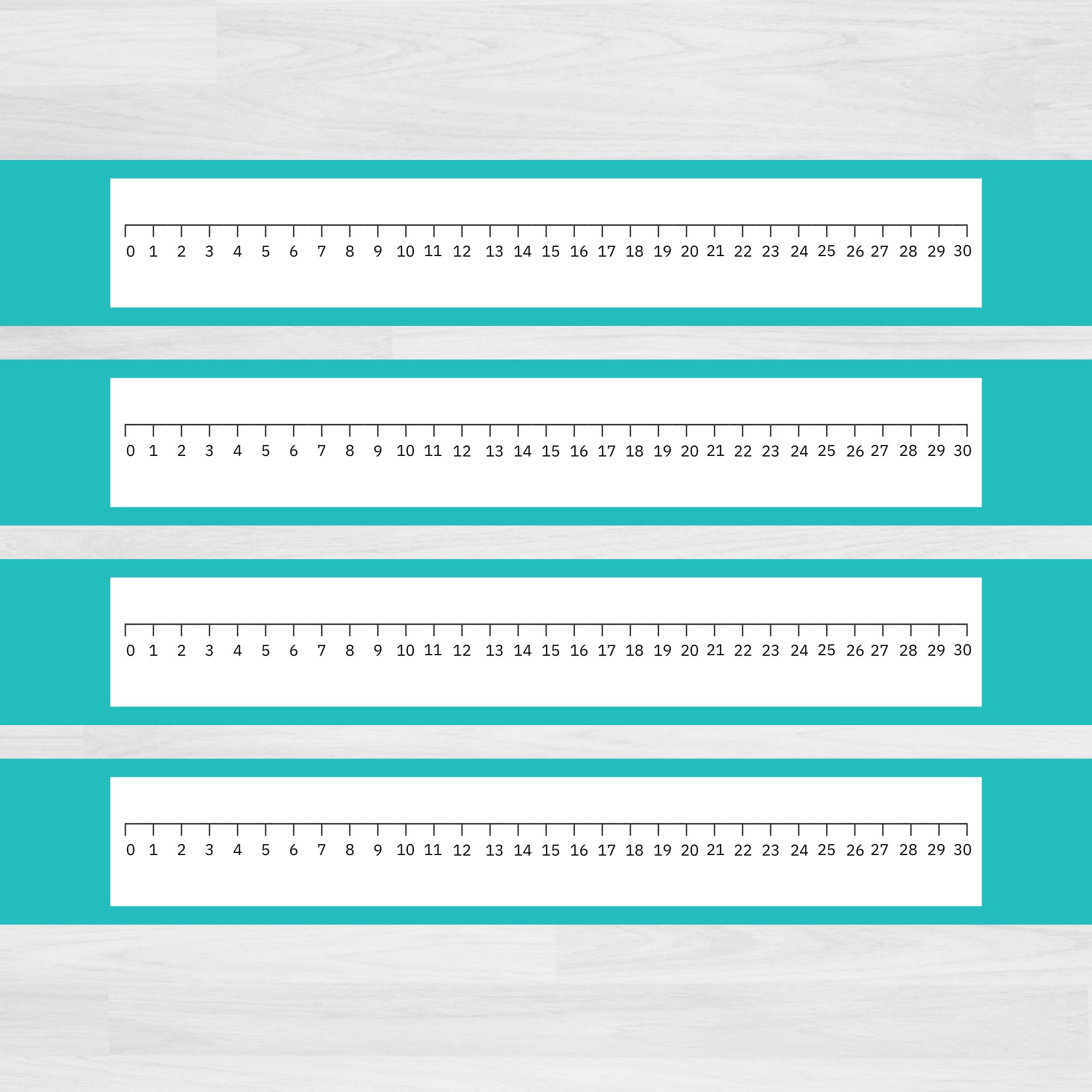 Printable Number Line 0-30 | Number Line Printable | Counting to 30 ...