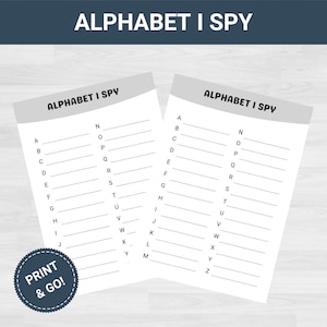 I Spy Printable | Alphabet I Spy Printable | I Spy Printable Game ...
