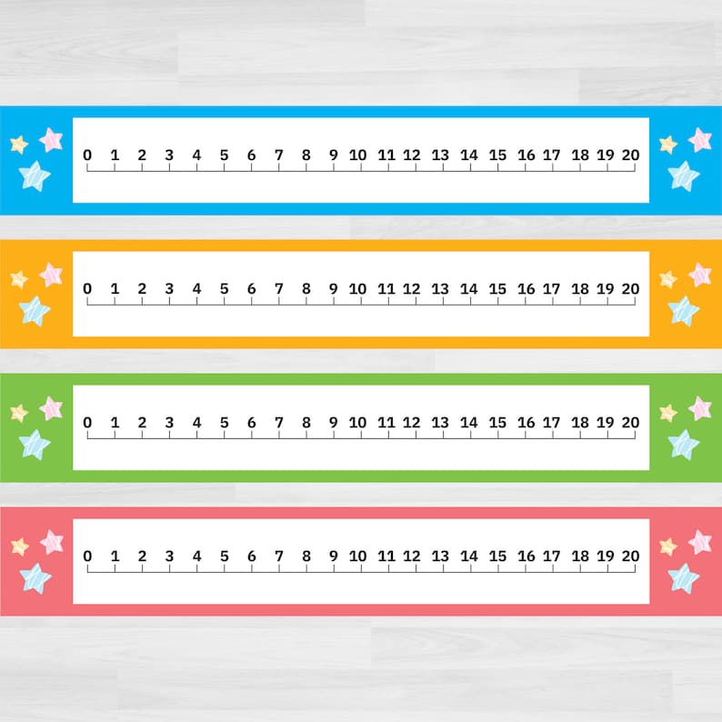 Printable Number Line 0-20 | Number Line Printable | Counting to 20 ...