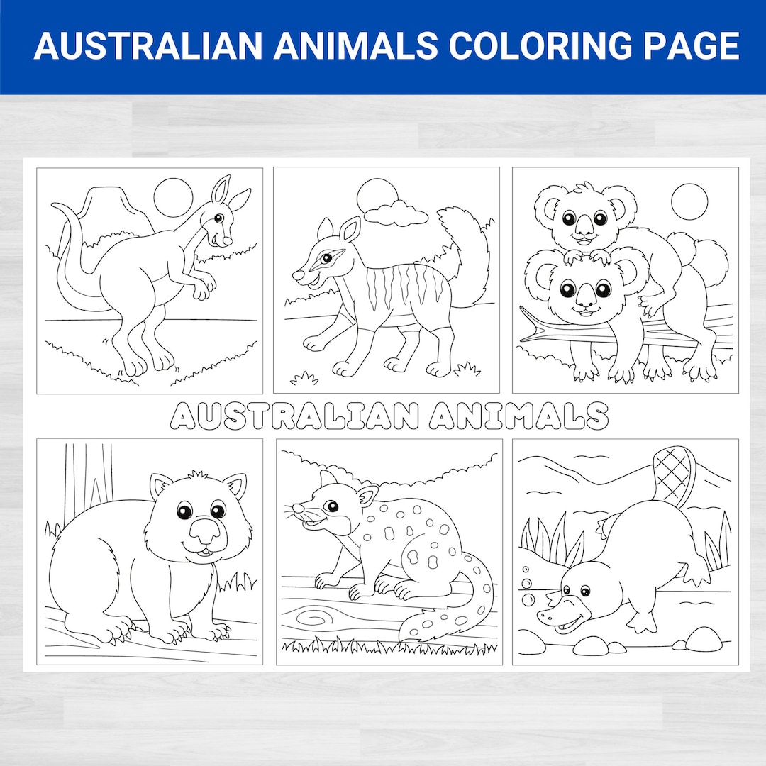 Native Australian Animals Coloring Pages Australian Animals